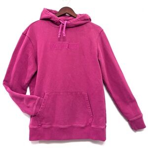 American Eagle Hoodie Raspberry Pink Pullover Logo Drawstring Preppy Women’s S